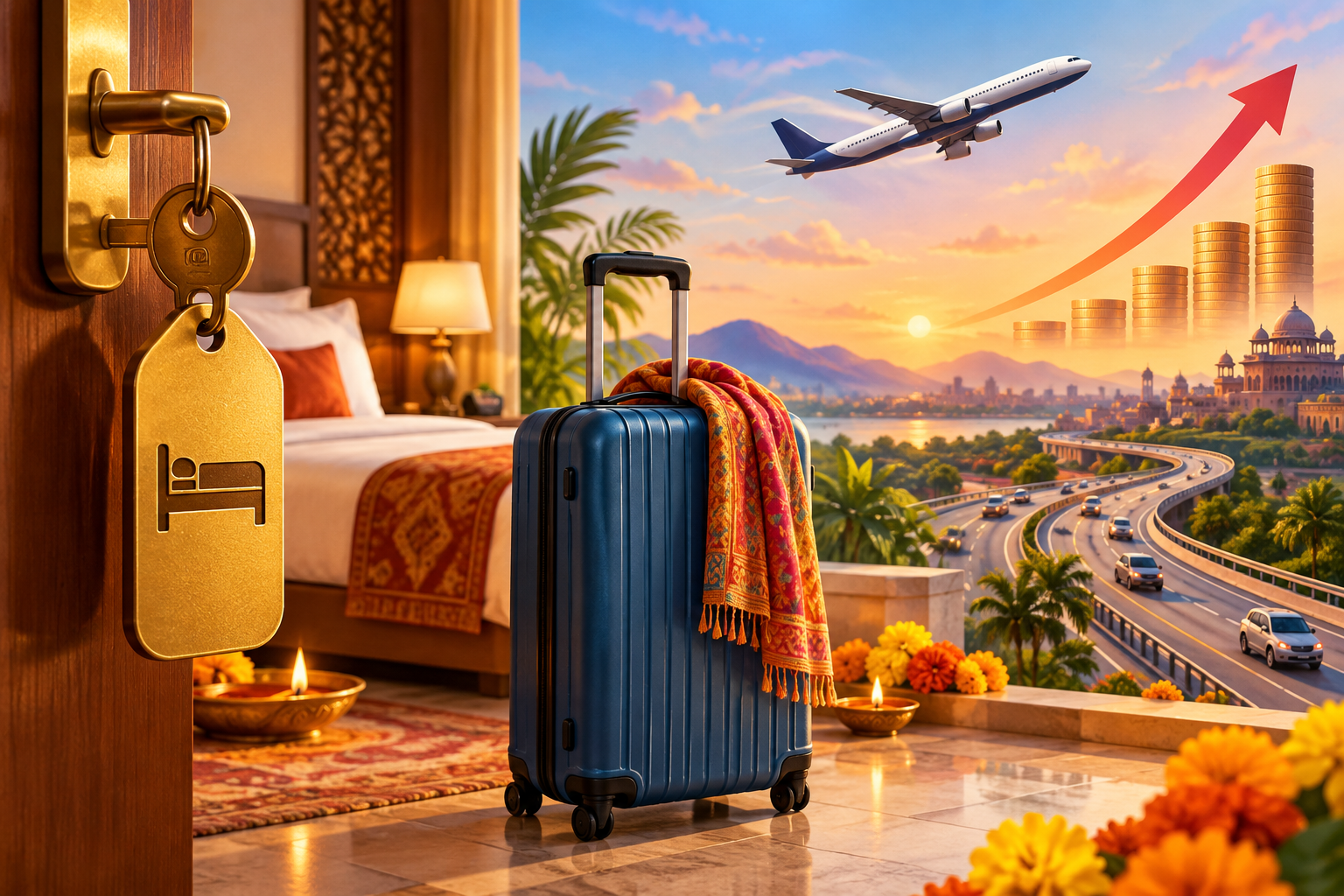 Goa beachfront hotels providing context for festive travel and projected hotel rate increases