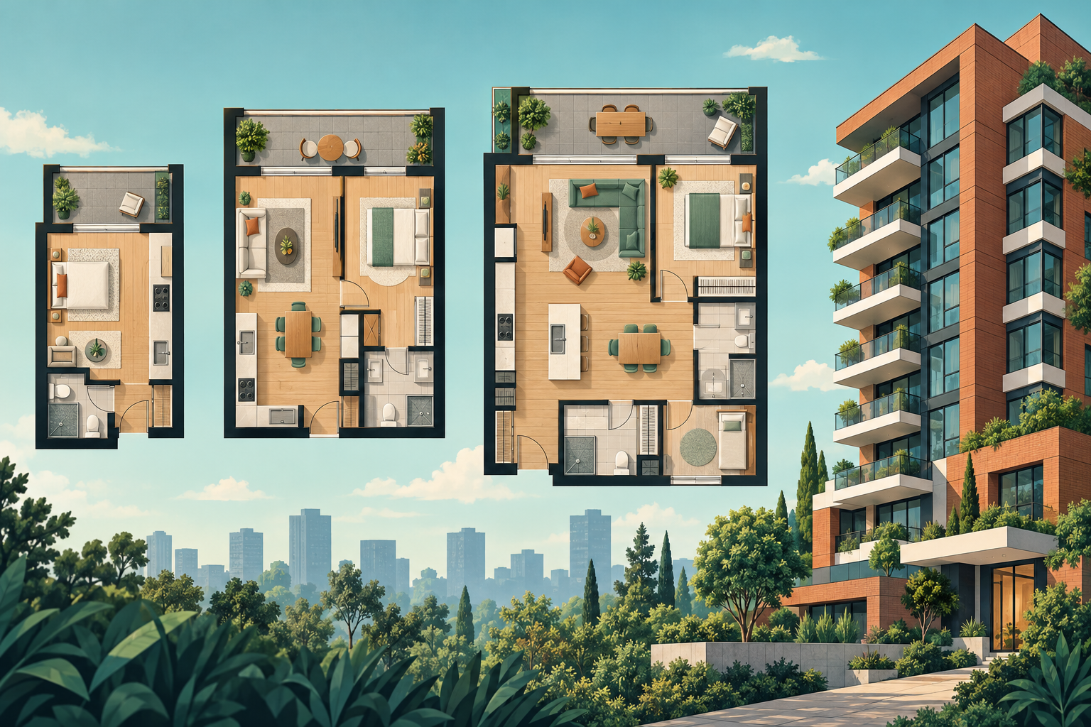 Residential apartment buildings in Rajarhat, illustrating the Kolkata home registrations report.